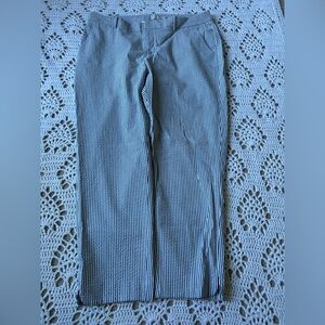 Women’s Ankle Pants A New Day Pinstripe Blue White Silver Size 14 Stretch